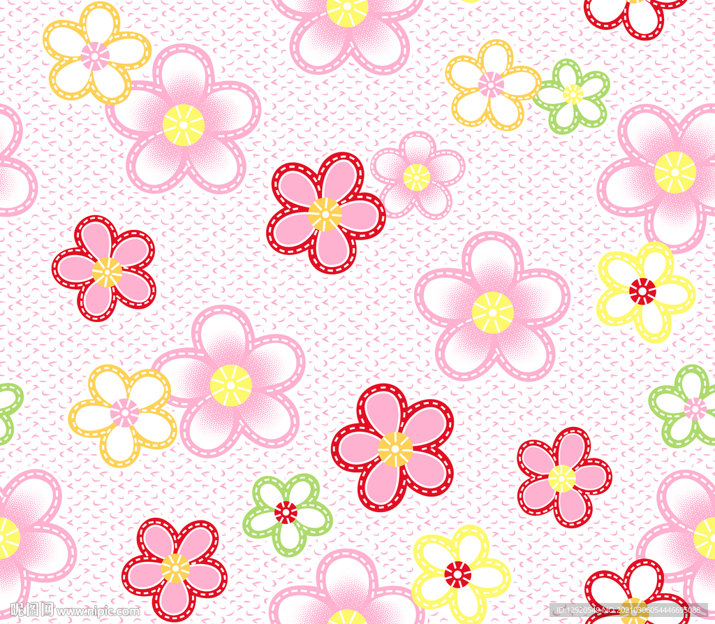 精美花朵碎花花卉