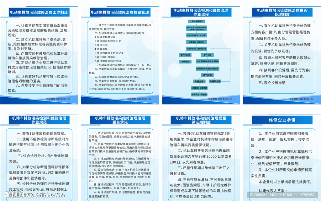 机动车排放污染维修治理工作制度