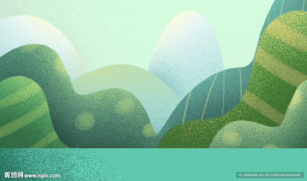 插画卡通山水背景