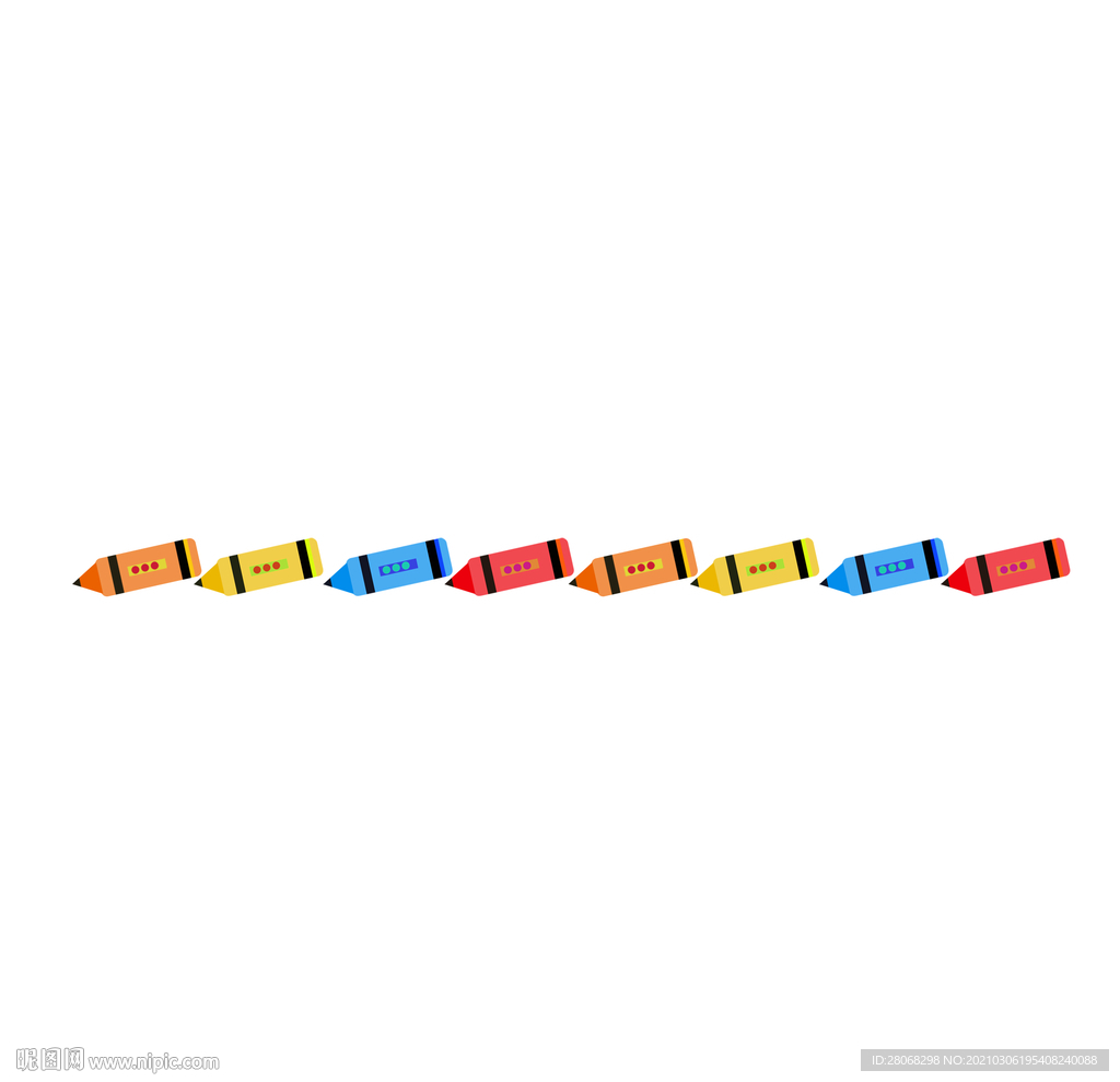 卡通装饰铅笔分割线元素