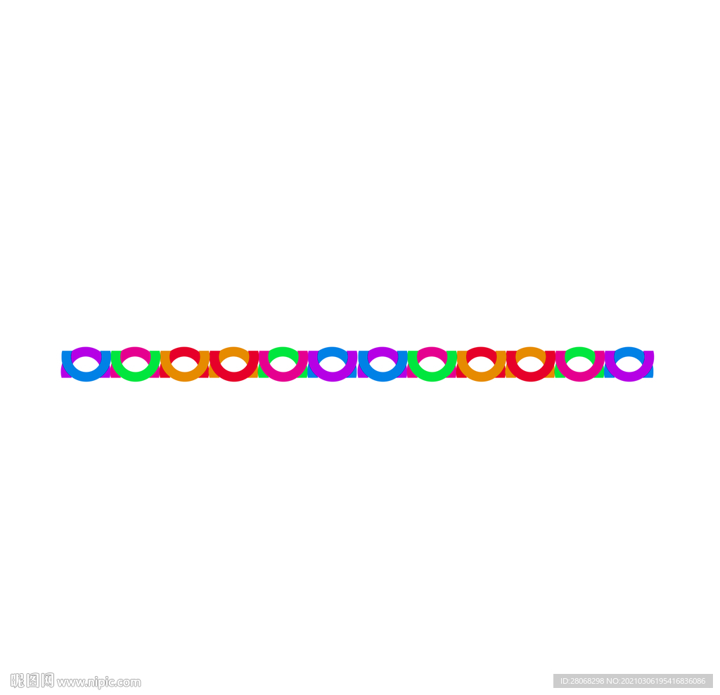 彩色装饰分割线元素