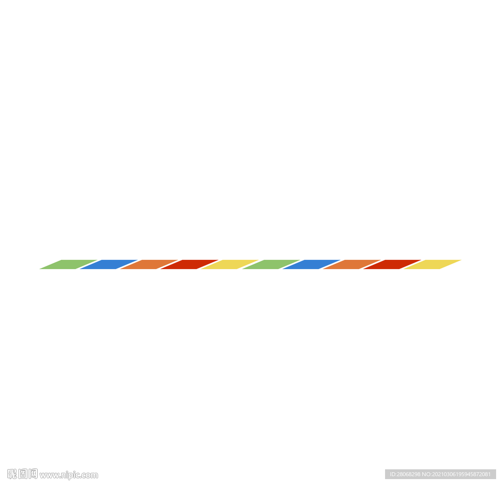 彩色线条分割线元素