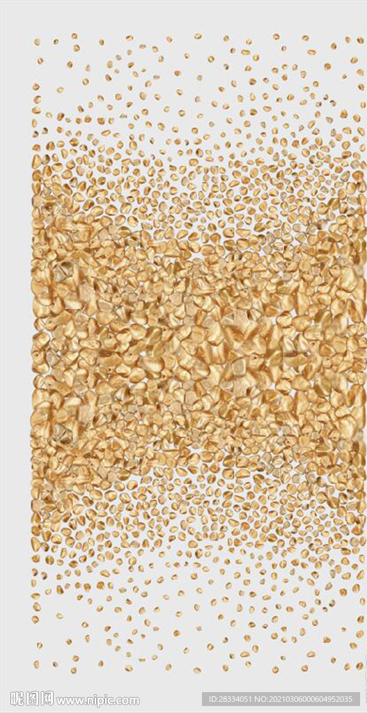 晶瓷现代金色转运鹅卵石装饰画