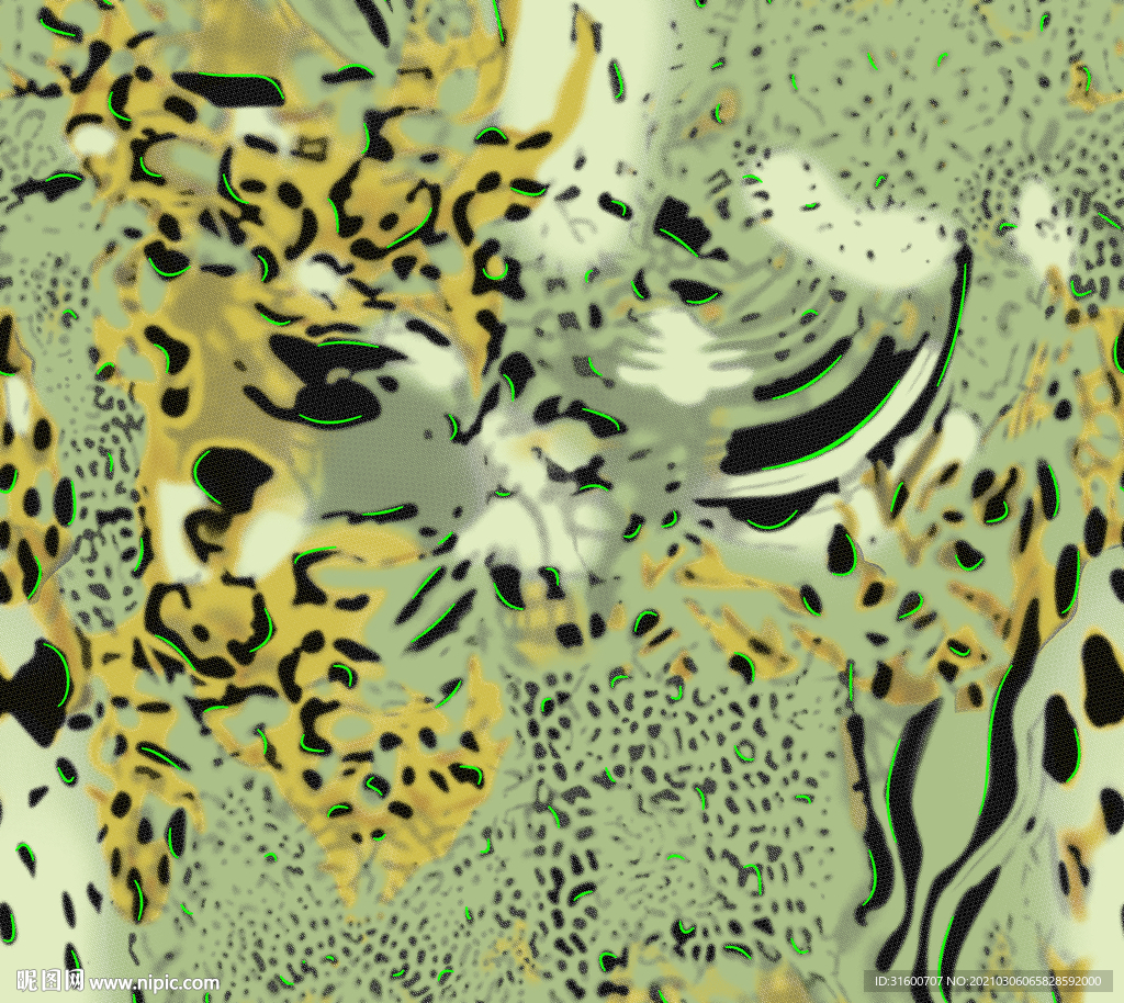 抽象豹纹图案