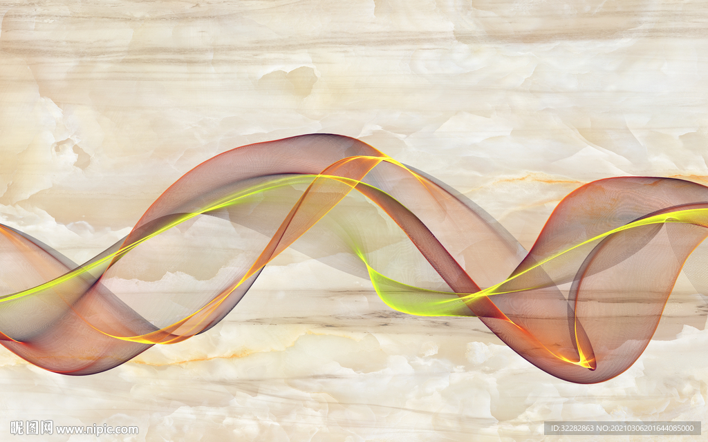 线条石纹山水画 文件分层