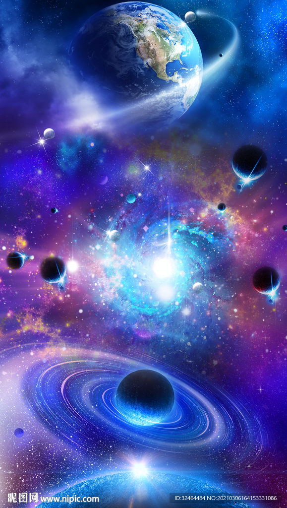 宇宙玄关装饰画