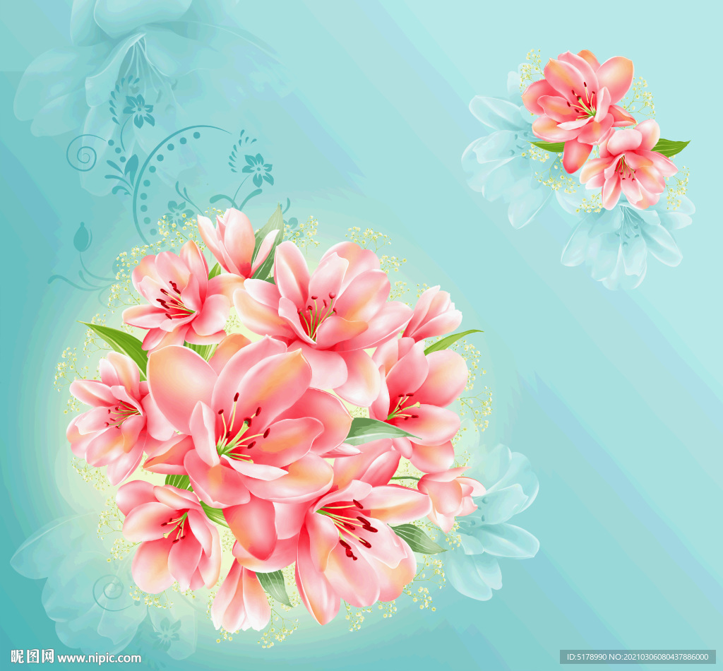 花  圆形花  团花
