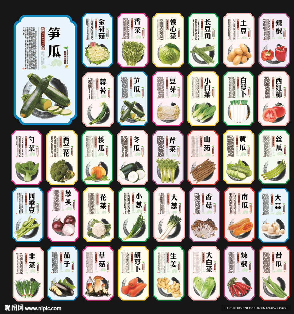 蔬菜展板