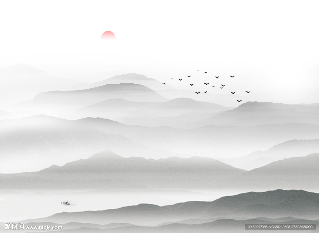 水墨山水画