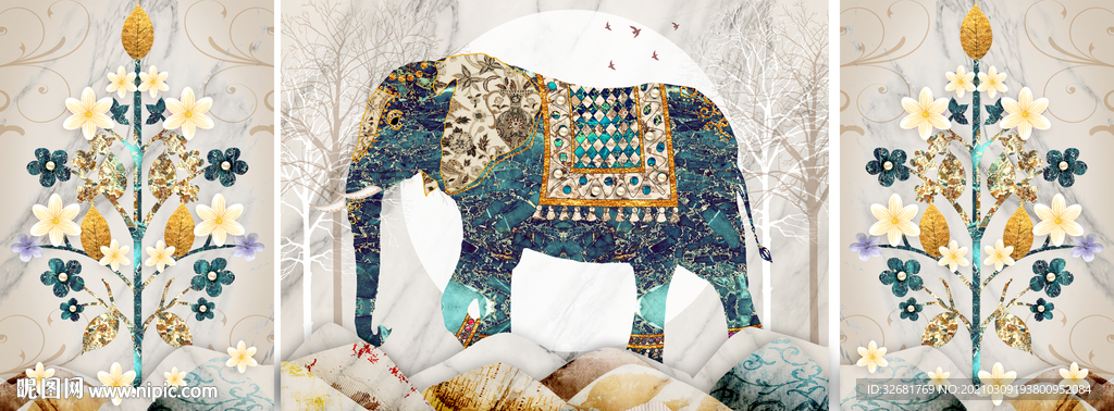 大象装饰画