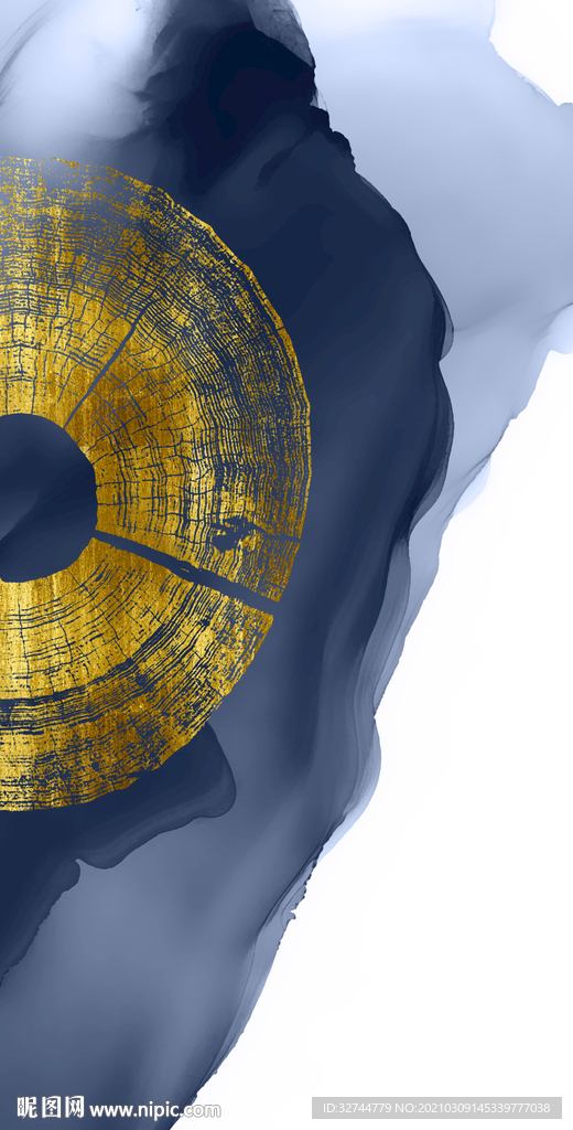 金箔年轮纹理玄关