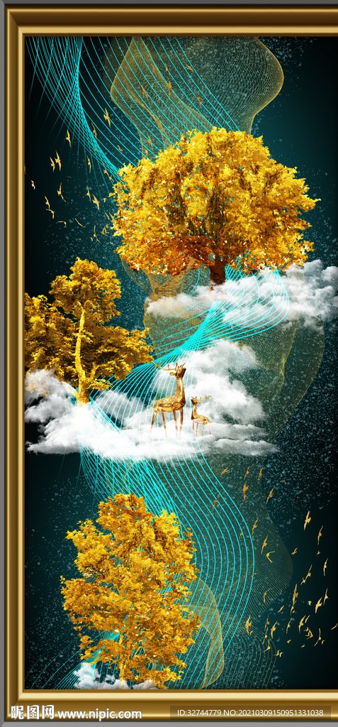 发财树麋鹿玄关