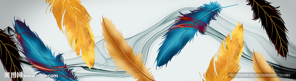 羽毛装饰画