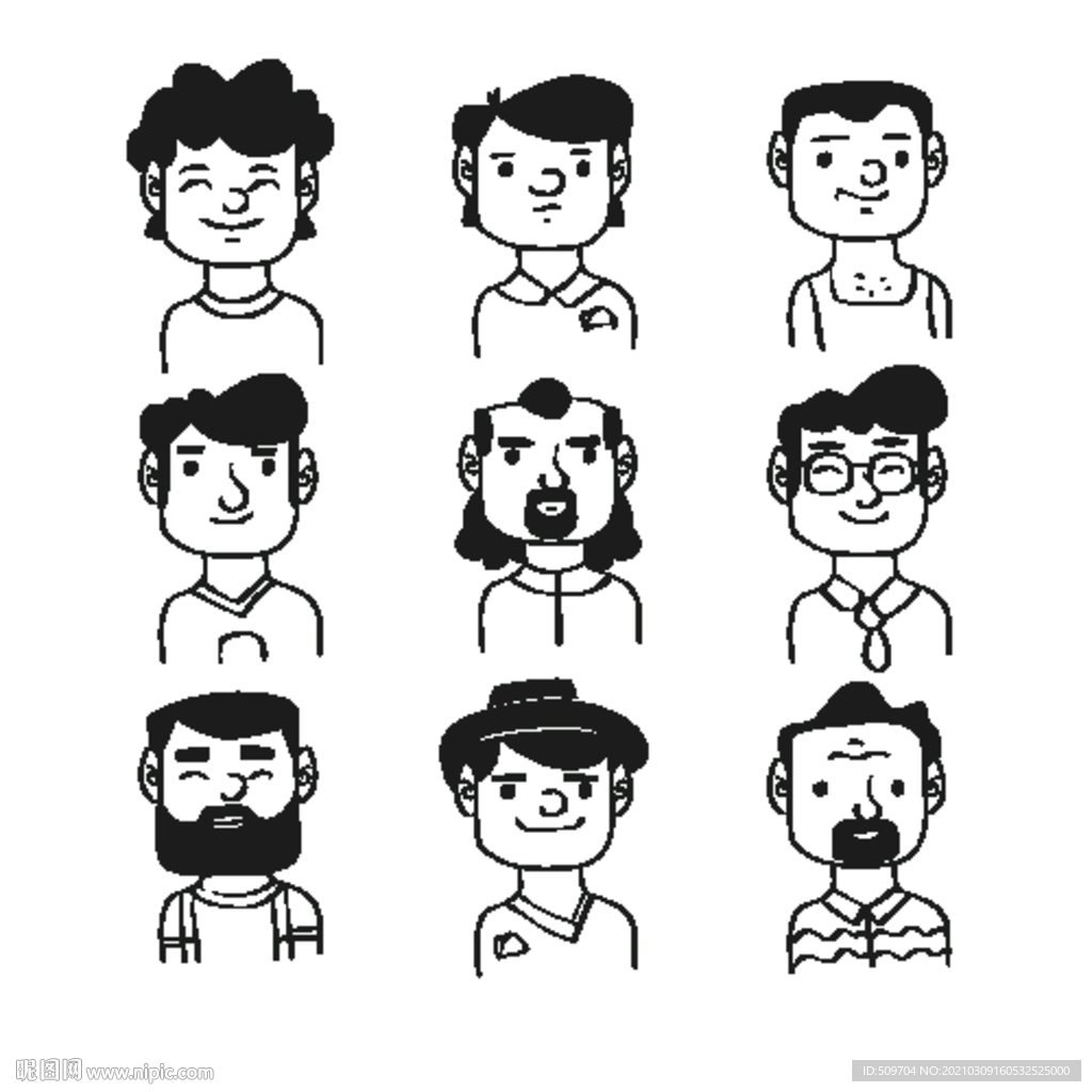 卡通Q版手绘头像表情