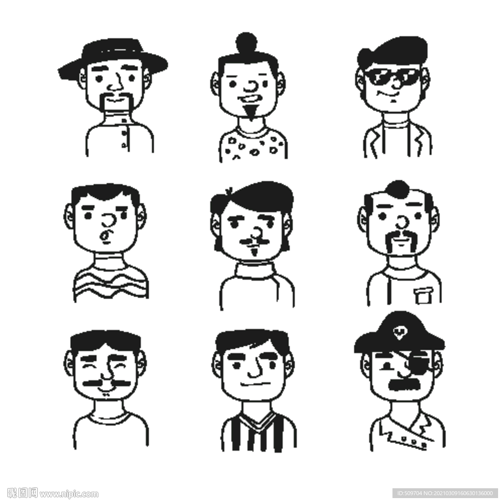 卡通Q版手绘头像表情