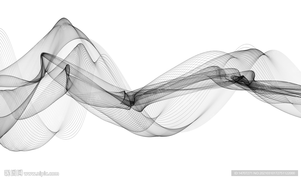 手绘彩色烟雾抽象线条