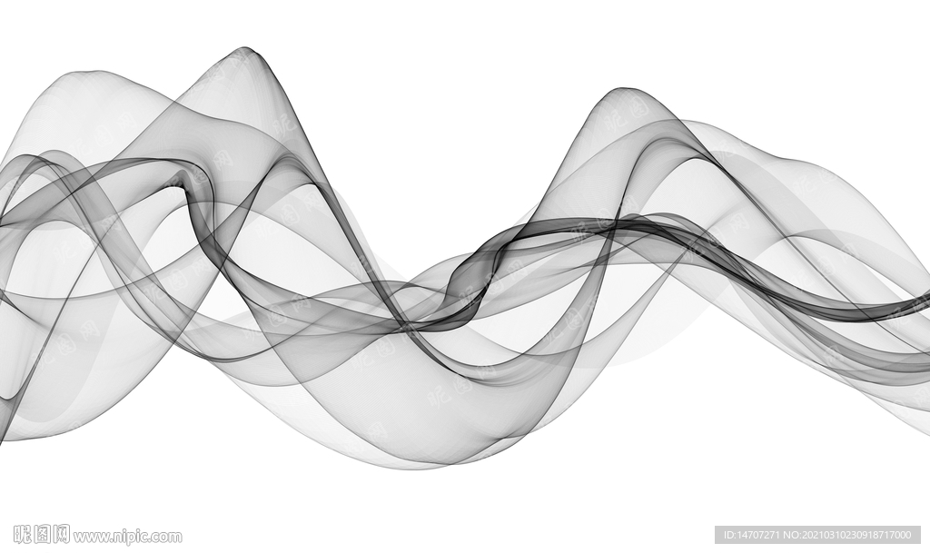 手绘彩色烟雾抽象线条