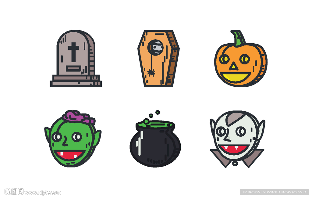 万圣节icon矢量图
