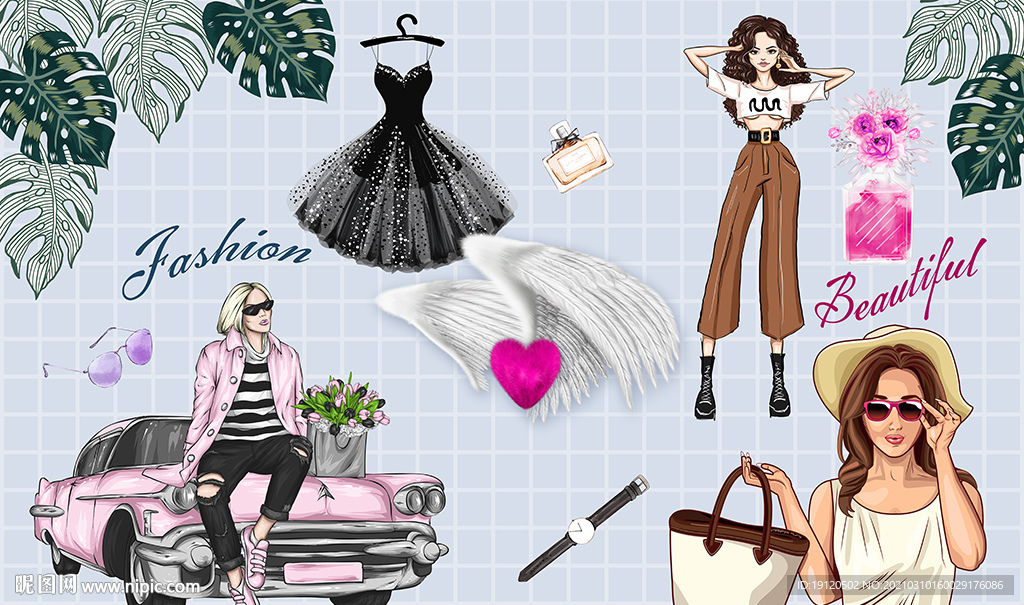 服装店工装背景墙