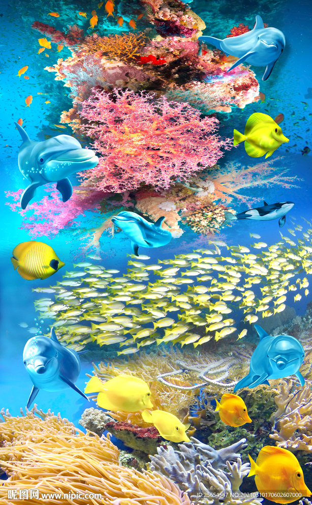 海底世界3D艺术地板地砖