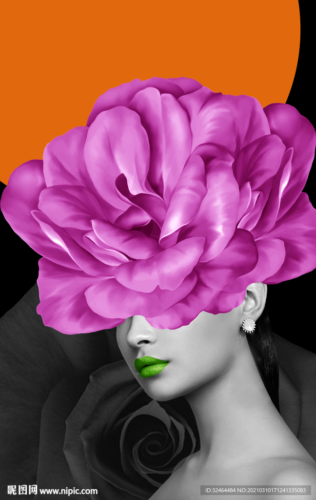 会所美女装饰画