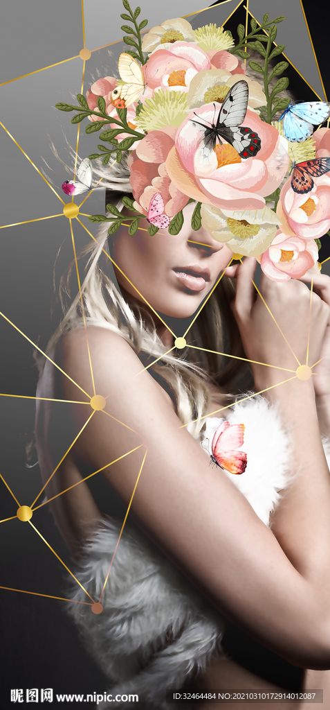 会所美女装饰画