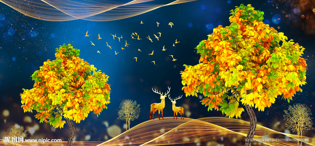 发财树麋鹿玄关