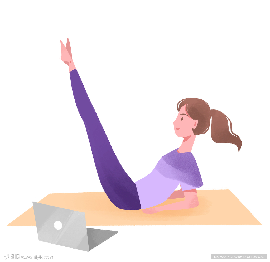 女子瑜伽动作设计图