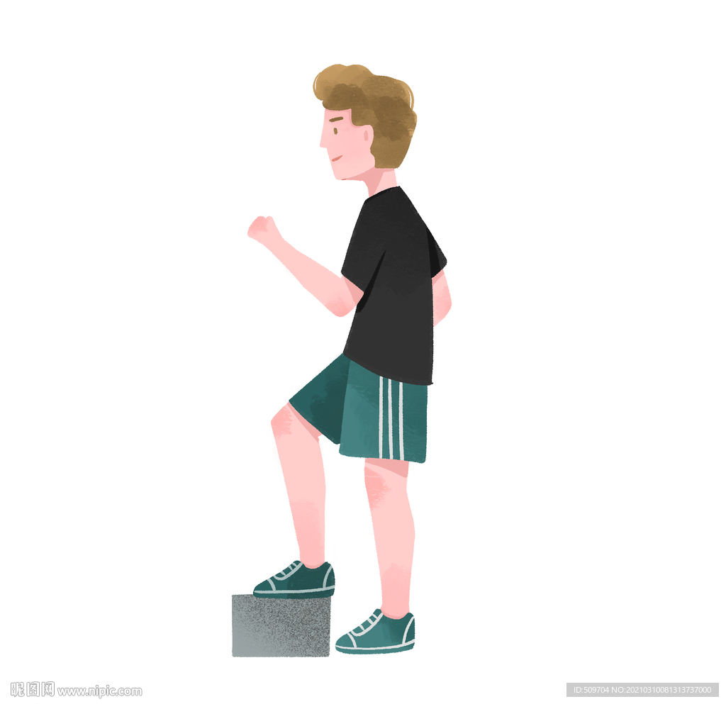 男子运动健身插画