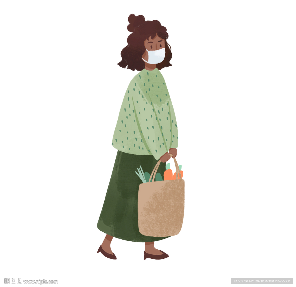 女子手绘插画