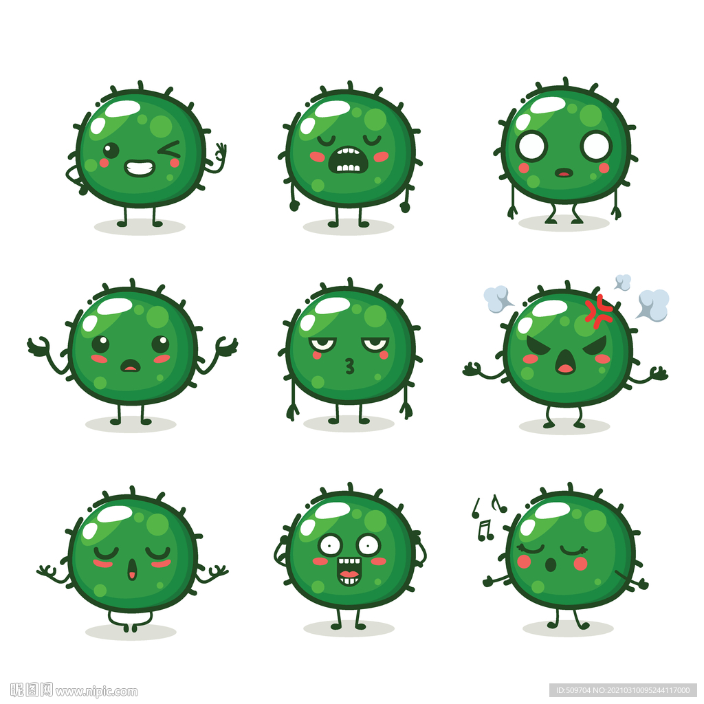 可爱猕猴桃插画