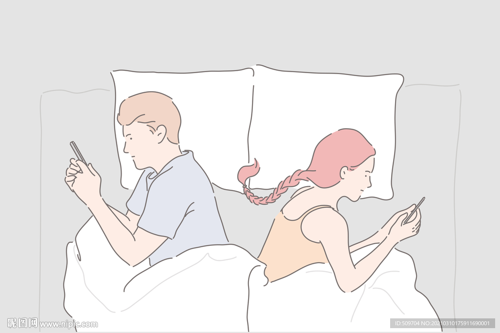 简约人物生活形象插画