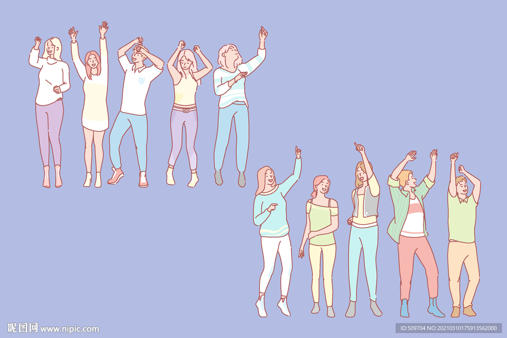 简约人物生活形象插画