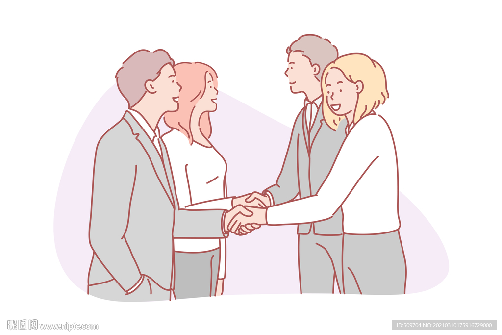 简约人物生活形象插画