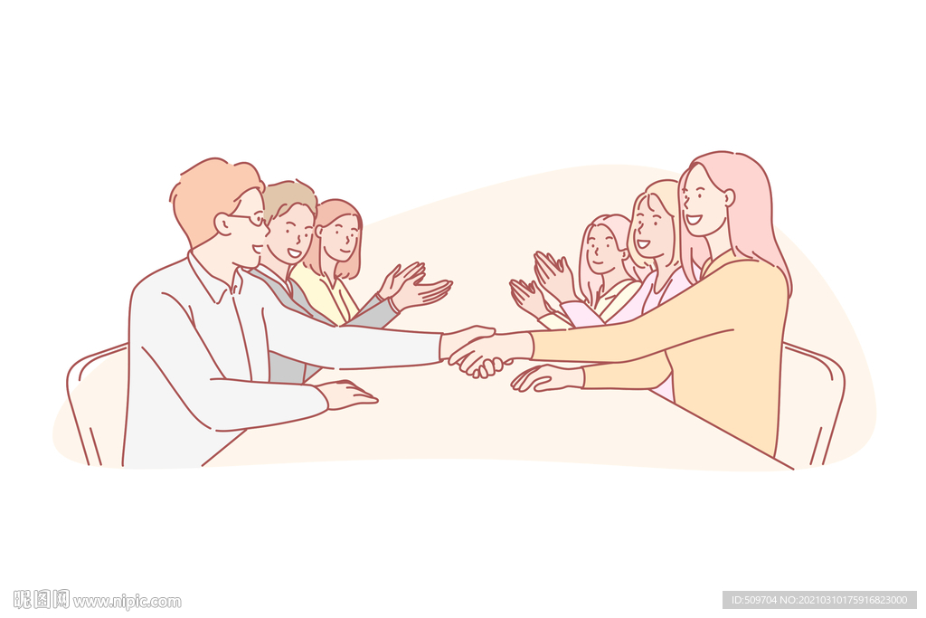 简约人物生活形象插画