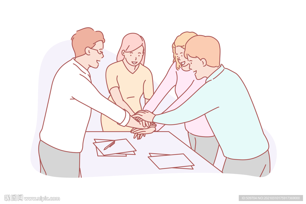 简约人物生活形象插画