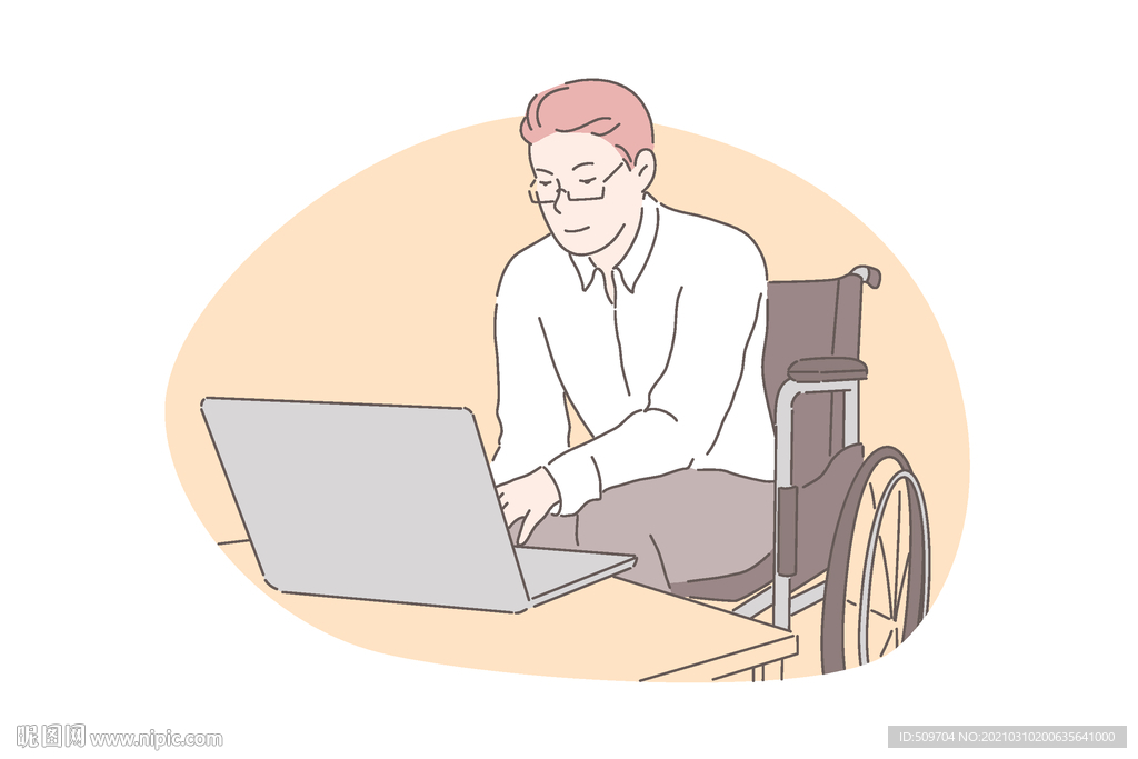 简约人物生活形象插画