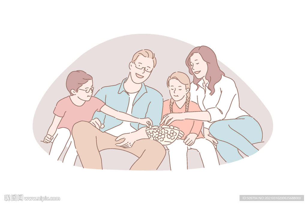 简约人物生活形象插画