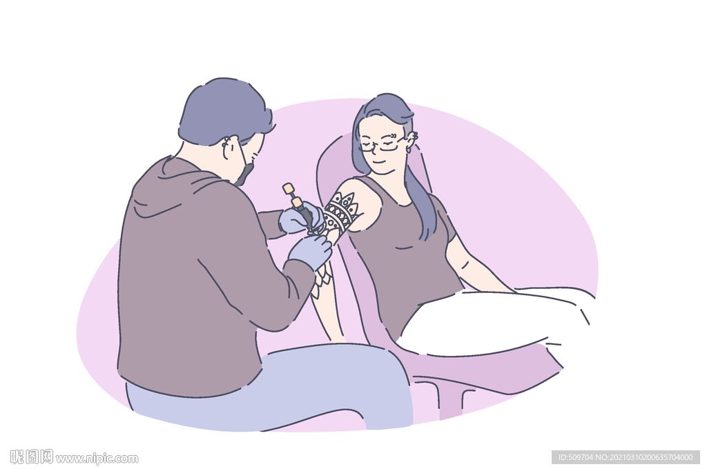简约人物生活形象插画