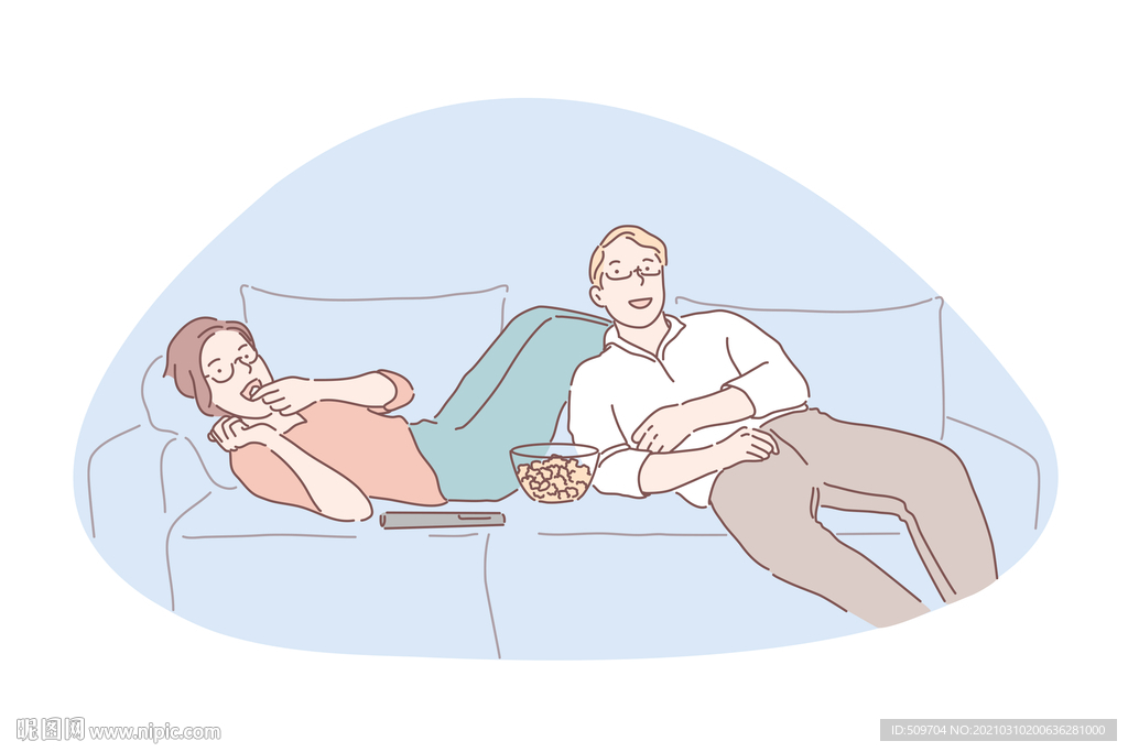 简约人物生活形象插画