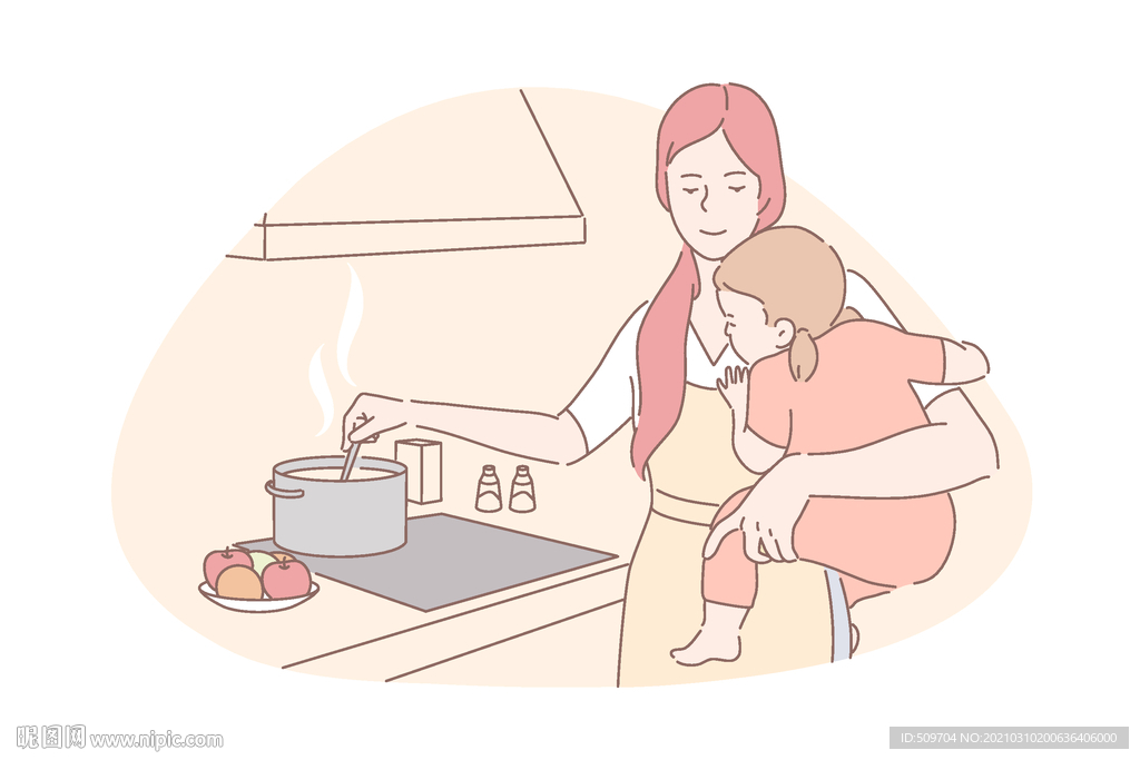 简约人物生活形象插画