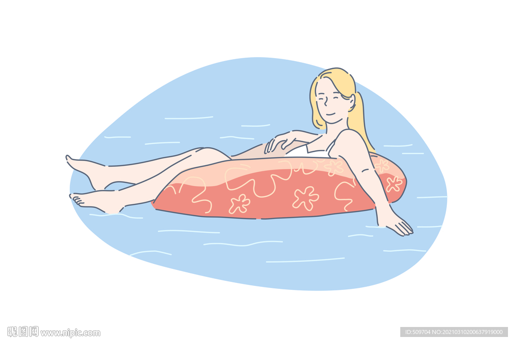 简约人物生活形象插画