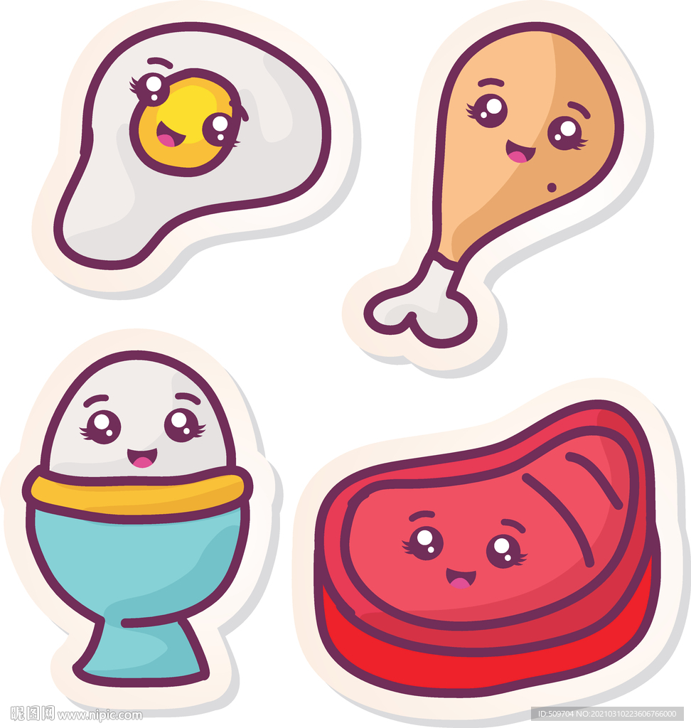 卡通食品插画