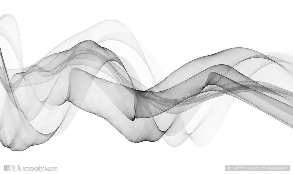 手绘彩色烟雾抽象线条