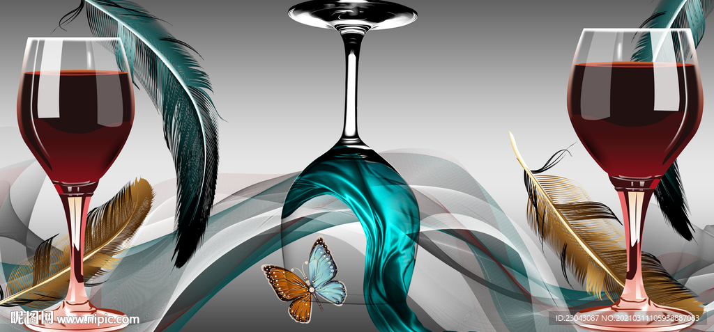 酒杯三联画