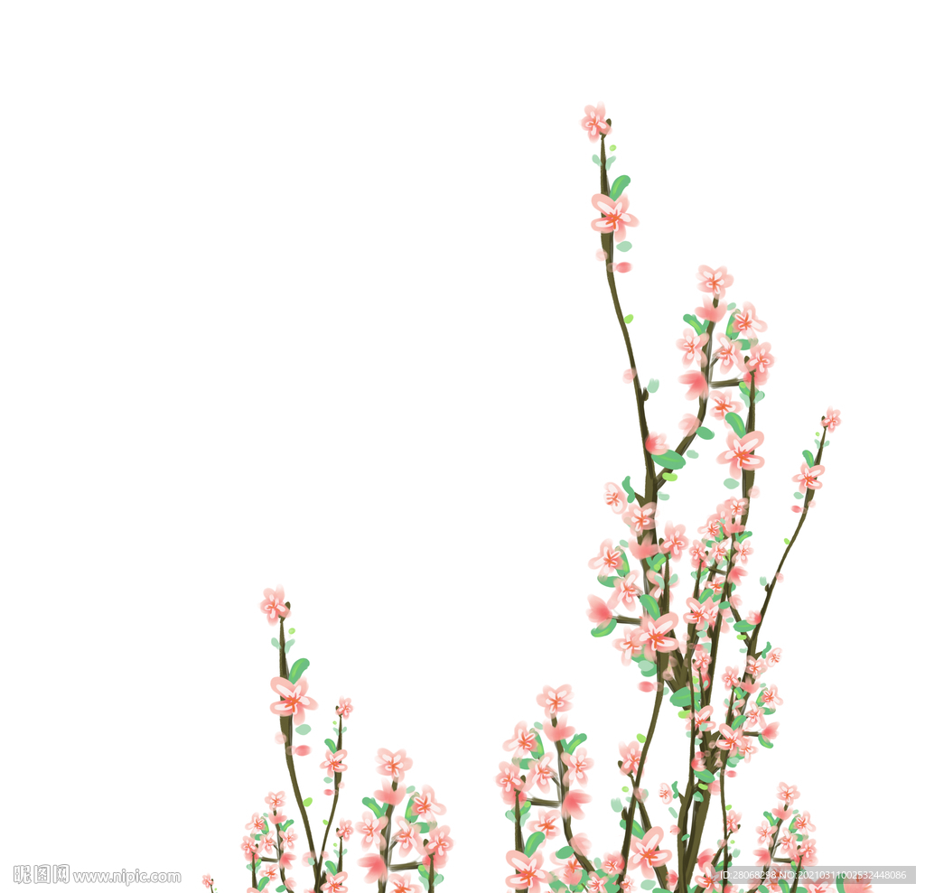 桃花春夏装饰背景