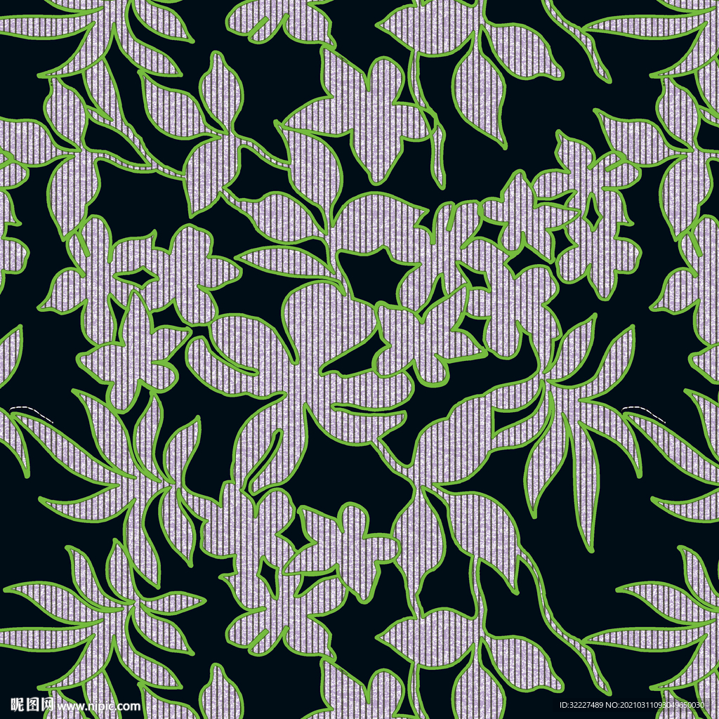 线条 底纹 花朵