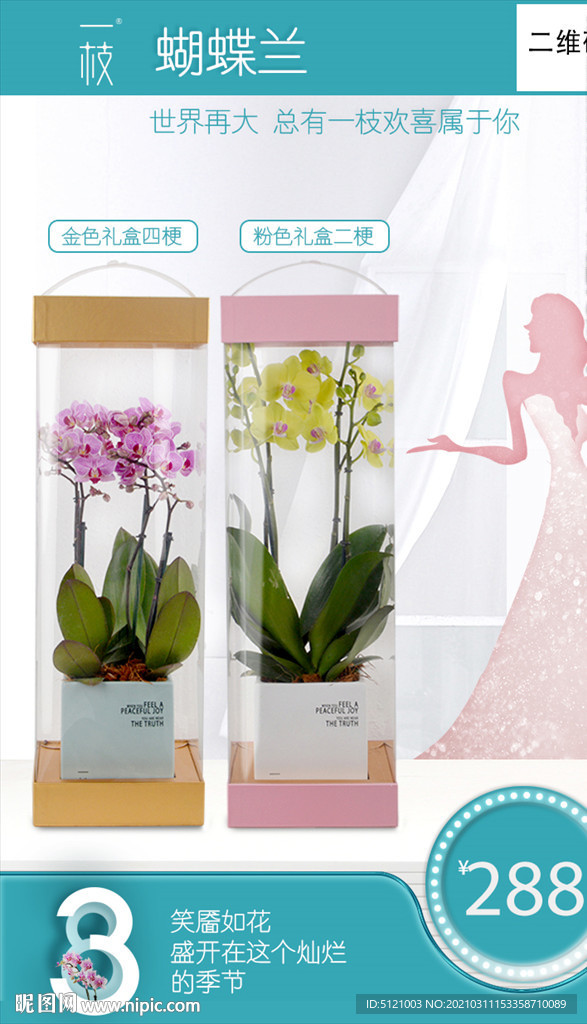 手机端花卉礼盒海报