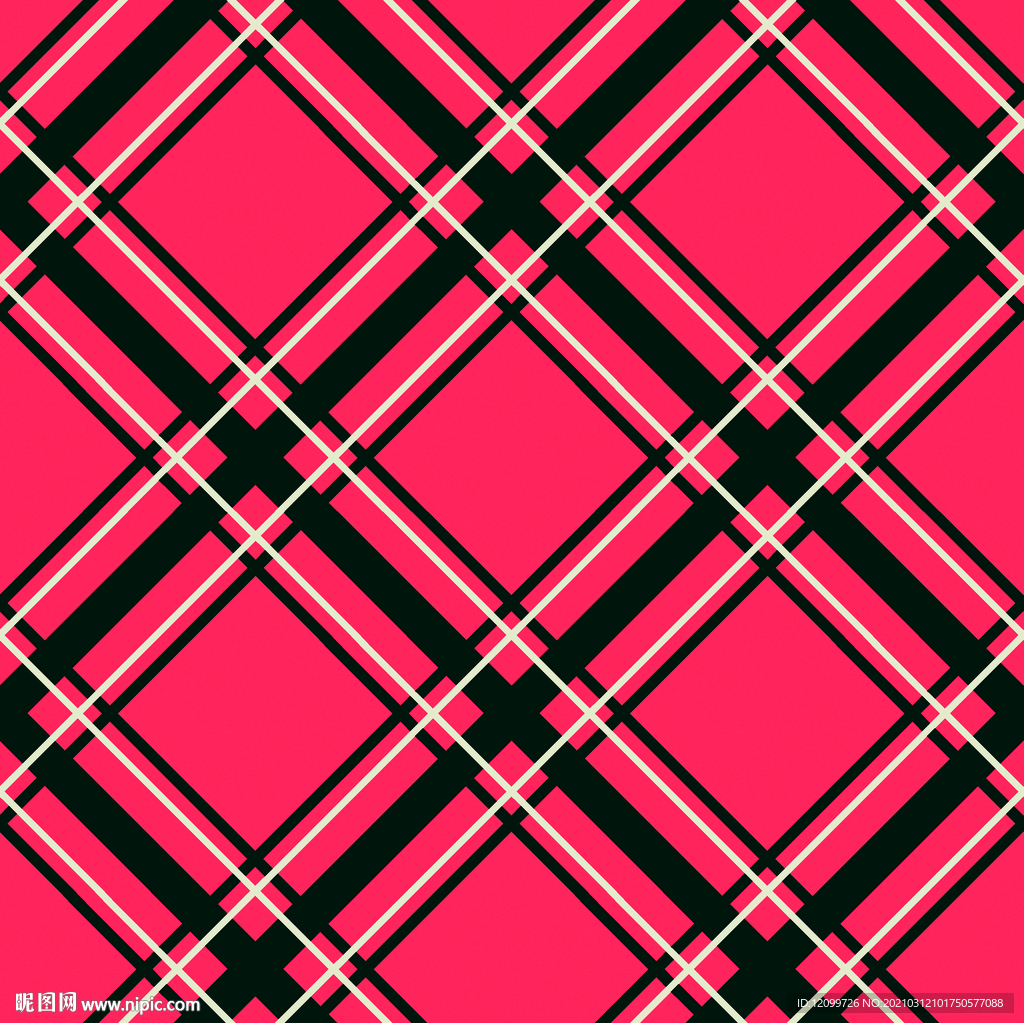 大牌方格菱形数码印花