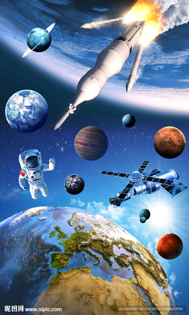 浩瀚银河星空地板地画